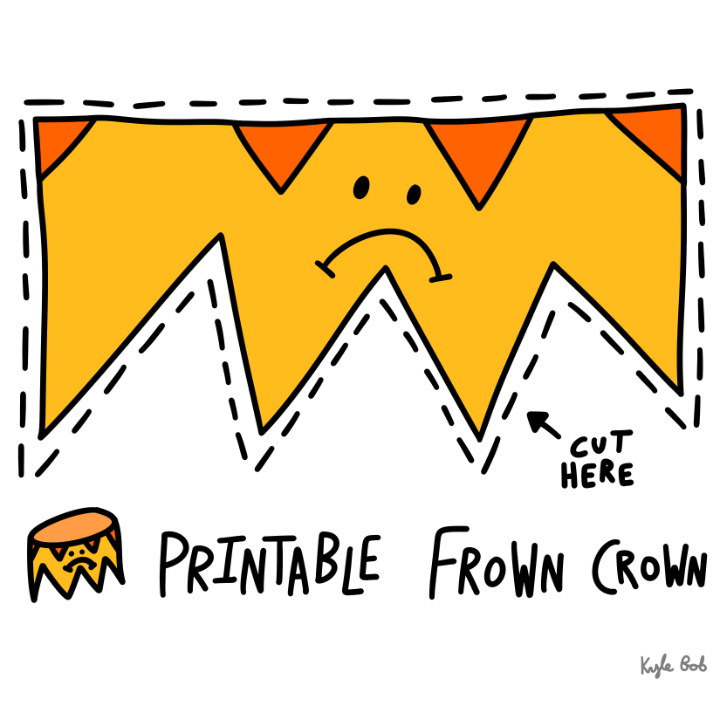 Printable Frown Crown Comic